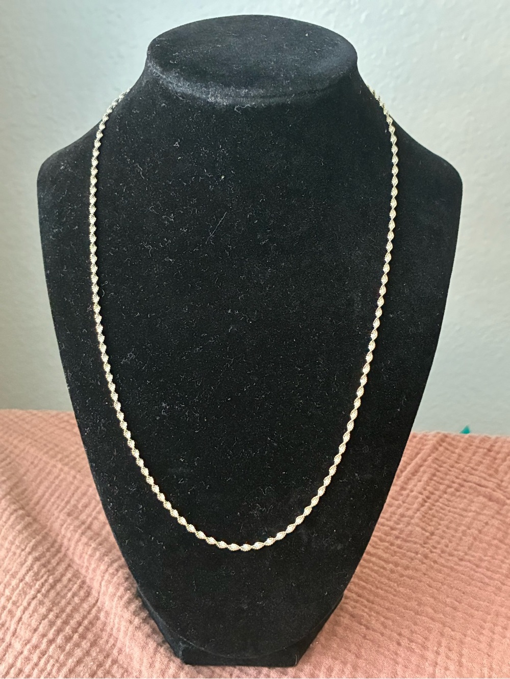 925 Sterling Silver Two Tone Chain 20”